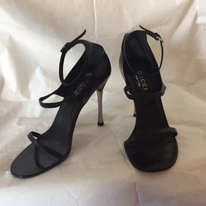 Black Strappy Gucci Heels